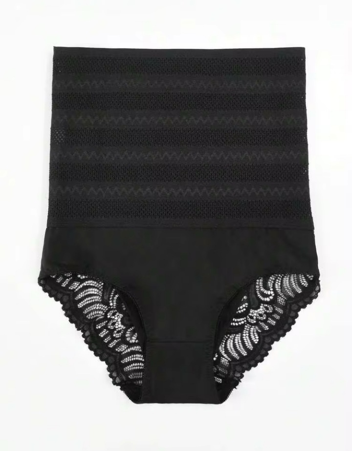 Women High Waist Tummy Control Butt Lifter Shapewear Panty with Lace Panels | Waist Cincher & Hip Enhancer
